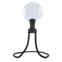 Hands Magnifying Glass 3X 10X Neck Magnifier with Flexible Gooseneck for Reading Sewing Crafts Black