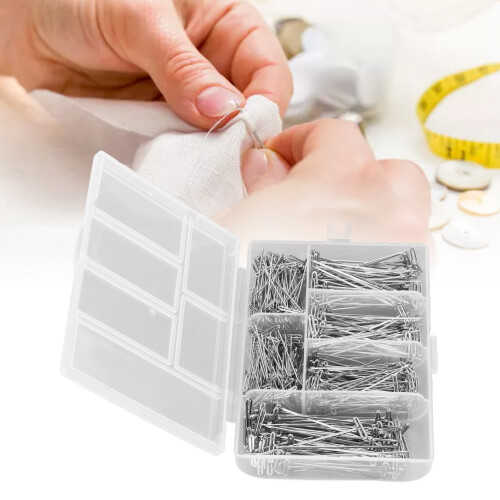 Long Steel T Pins 450pcs Assorted for Sewing Wig Making & Craft Use Rust Proof 2