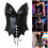 Steampunk Style Dark Corset Bustier Top Metallic-Black M 4