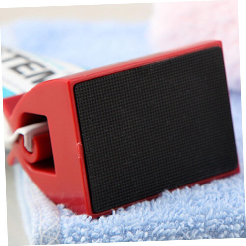 Automatic Toothpaste Dispenser and Squeezer Red, Waste Saving Durable Plastic for Bathroom Use 1