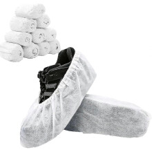 100 Pairs Disposable Shoe Covers, Non-Slip White Boot Covers