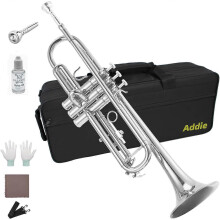 B Flat Brass Trumpet for Beginners & Adults: Rich Tone, Smooth Valves