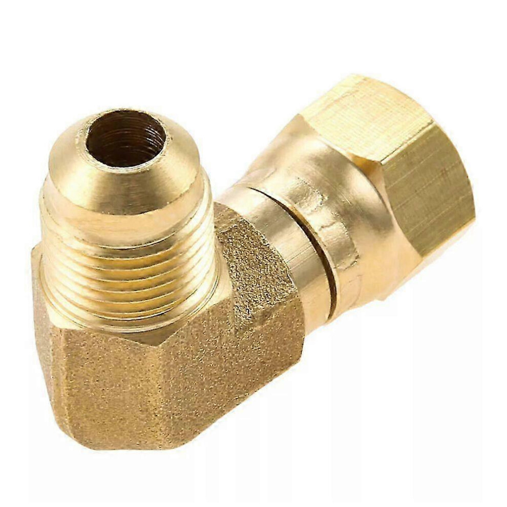 90 Brass Propane Elbow Adapter, 3/8" Male & Female Flare Fittings 5996097119549