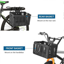 Detachable Bike Basket - Front/Rear Carrier for Folding Bicycles