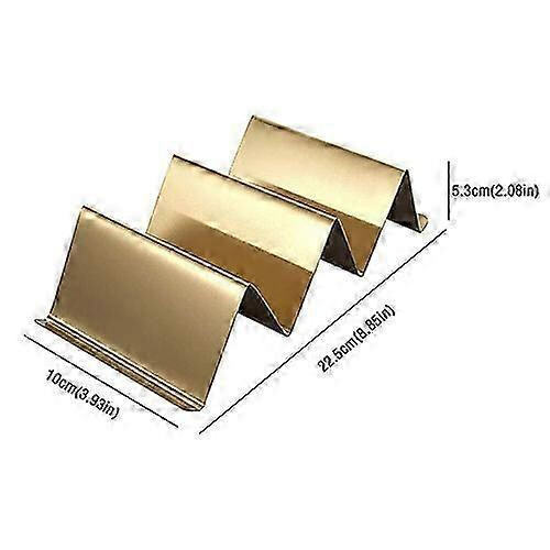 2-Pack Gold Stainless Steel Taco Holders 2