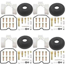 4set Carb Repair Kit for KAWASAKI ZRX1100/1200: Jets, Needles, Valves, Gaskets & Diaphragms