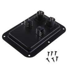 Dual Speakon Input PA Speaker Cabinet Terminal Plate 4-Core Socket Jack
