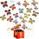 40 PCS Wind-up Flying Butterfly Toys - Rubber Band Powered Magic Decor 1