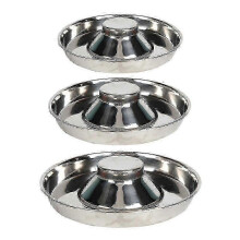 Gamelles pour animaux en acier inoxydable (3 pièces) : mangeoire lente, grande capacité, pour l’entraînement en extérieur
