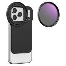 Support magnétique pour filtre d'objectif de téléphone compatible MagSafe iPhone 12-17 Pro Max et 14-16 Plus