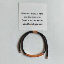 (G) Remember Who The Fuc* You Are Motivational Tube Bracelets Funny