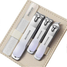 (B) Gradient Stainless Steel Nail Clippers Ergonomic Handle for Precise Easy Trimming New Arrival S06