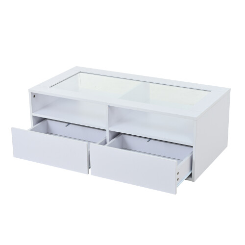Coffee Table with 2 drawers, Open Storage 2