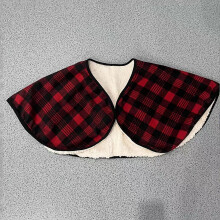 Wheelchair Shawl Blanket with Plus Velvet Warmth, DoubleLayer Comfort and Secure Buckle for Seniors