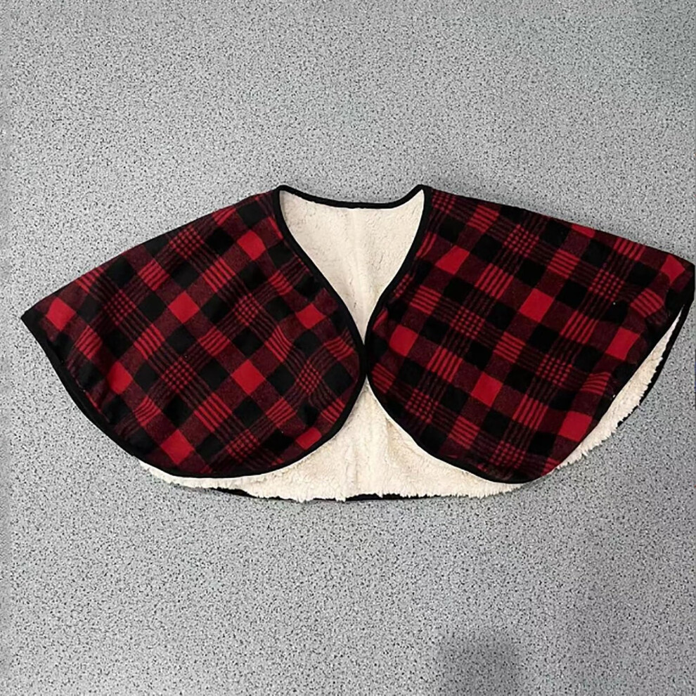 Wheelchair Shawl Blanket with Plus Velvet Warmth, DoubleLayer Comfort and Secure Buckle for Seniors