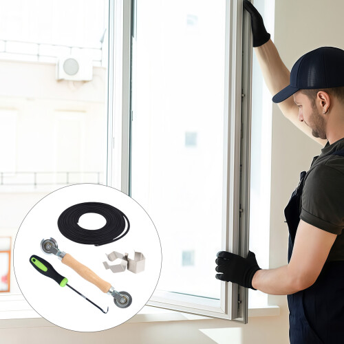 Professional Screen Meshes Installation With Double End Roller 2