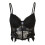Womens Spaghetti Strap Sheer Lace Corset Bustier Top-Black S 3