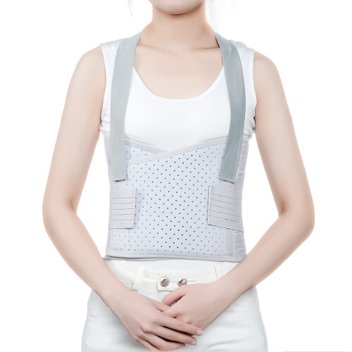 Adjustable Rib Brace Chest Binder with Shoulder Straps, Breathable Compression Support for Bruised Ribs 1
