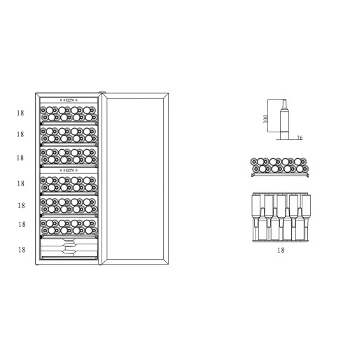 Free-standing wine fridge - WineExpert 126 Stainless 2