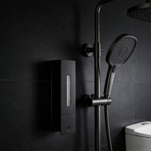 Useful Wall Mounted Shampoo Dispenser 400ml For Bathroom-Black 1