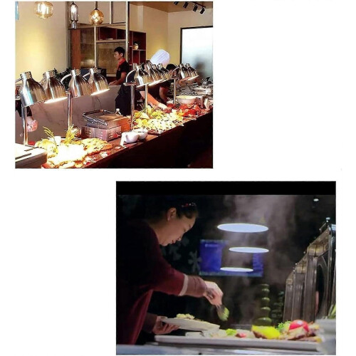 Double Bulb Heat Lamp for Buffet & Catering Display 2