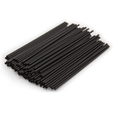Black 5 Inch Coffee Stir Sticks and Cocktail Sip Straws, 1000 Count Disposable Bulk for Hot and Cold Drinks