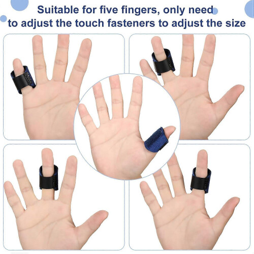 6 Pack Adjustable Finger Splints for Trigger Finger Support 2