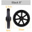 8 Inch Black Wheelchair Caster Wheel Replacement Solid Flat  Front Tire Durable Wear Resistant 2