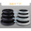 8 Inch Black Wheelchair Caster Wheel Replacement Solid Flat  Front Tire Durable Wear Resistant 3