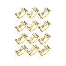 Napkin Rings, Ramadan Napkin Rings Metal Napkin Buckles Golden Table Decoration for Islamic Muslim