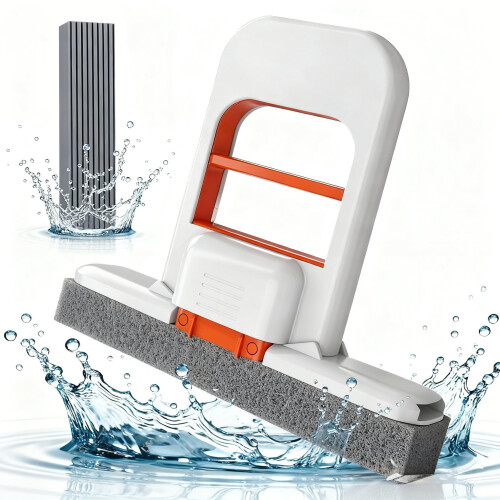 Foldable Mini SelfSqueeze Sponge Mop for Kitchen and Bathroom, Wet Dry Use, Compact Cleaning Tool 1