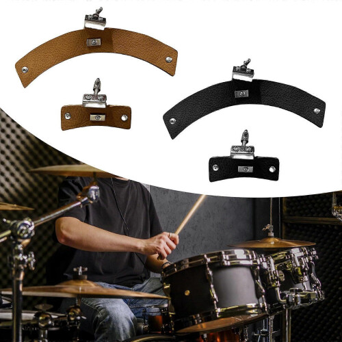 Leather Drum Dampener Pad: Reduce Overtone, Clearer Sound, Durable Low‑Profile 2