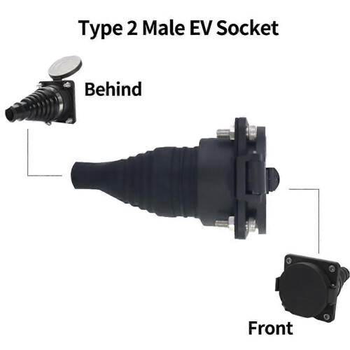 32A Type 2 EV Charger Socket, IEC 62196, 3P Male Connector 2