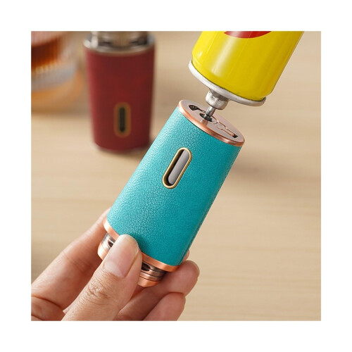 Butane Torch Lighter Windproof Dual Flame Refillable Adjustable Flame for Camping Travel Green 2