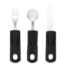 Adaptive Utensils Arthritis Cutlery Set with Ergonomic NonSlip Handle, Lightweight Stainless Steel for Elderly