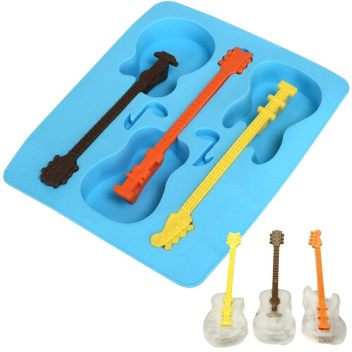 3-in-1-Eisgittermodul aus Silikon in Gitarrenform