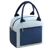 Sac à lunch cationique assorti, en aluminium épais et imperméable (bleu)