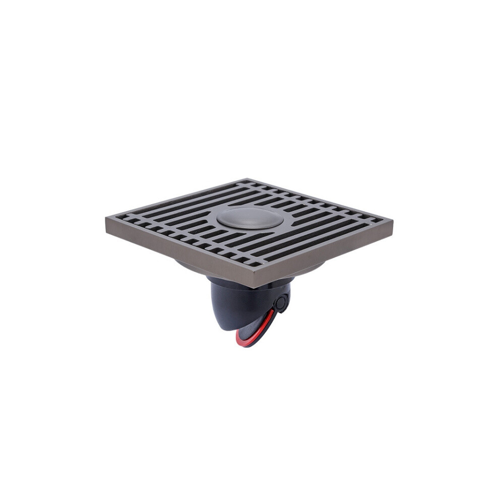 Full Copper Odor Proof Floor Drain, Style: K7006qh Gray Dual Use+Straight Row 6485316815670
