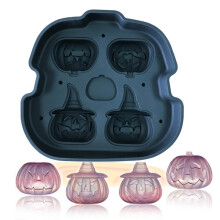 Silikon-Eiswürfelform für Kürbiseis, Schokoladen-Whisky-Eiswürfel, Eishockey (Schwarz)