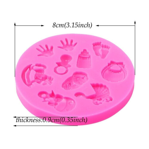 τεμάχια μωρού, χέρι, πόδι, σχήμα DIY, μούχλα, fondant, σιλικόνη, κέικ, σοκολάτα, εργ 1