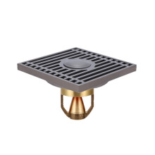 Desagüe de piso de cobre macizo a prueba de olores, estilo: K7006QH, gris, doble uso + suspensión magnética.
