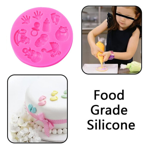 τεμάχια μωρού, χέρι, πόδι, σχήμα DIY, μούχλα, fondant, σιλικόνη, κέικ, σοκολάτα, εργ 2