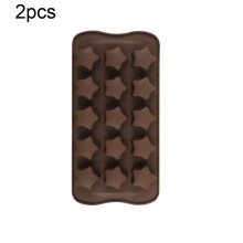 2pcs Silicone Chocolate Mold Jelly Christmas Candy Cake Mould, Style: Star