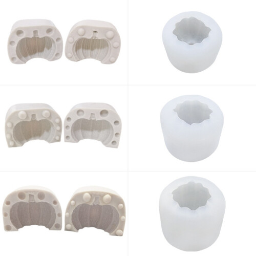 Halloween Three-Dimensional Pumpkin Cake DIY Scented Candle Silicone Mold, Specification: SW-36 2