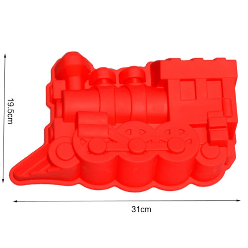 Soft Silicone Cake Mold Roasting Tools Train Shape Bread Mold 2