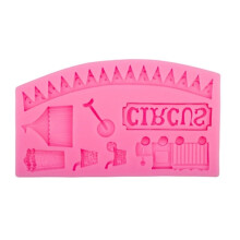 Circus Themed Clown Animal Silicone Mold Baking Cake Decoration Mold, Spec: A822 Pink