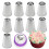 10PCS/Set Stainless Steel Laminating Nozzle Set Cake DIY Laminating Nozzle Set Baking Tools 1