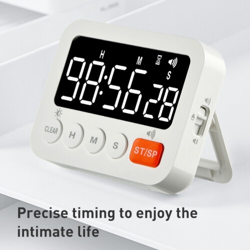8801B Simple Version LED Display Clock Digital Timer Countdown Reminder (White) 2