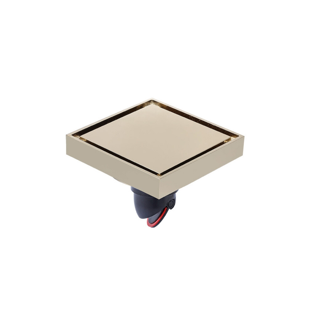 Bathroom Large Displacement Anti-Odor Floor Drain, Style: K8011 Gold+Black Straight Row 6485316815793