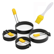 4er-Pack Antihaft-Eierringe, runde Spiegeleiform